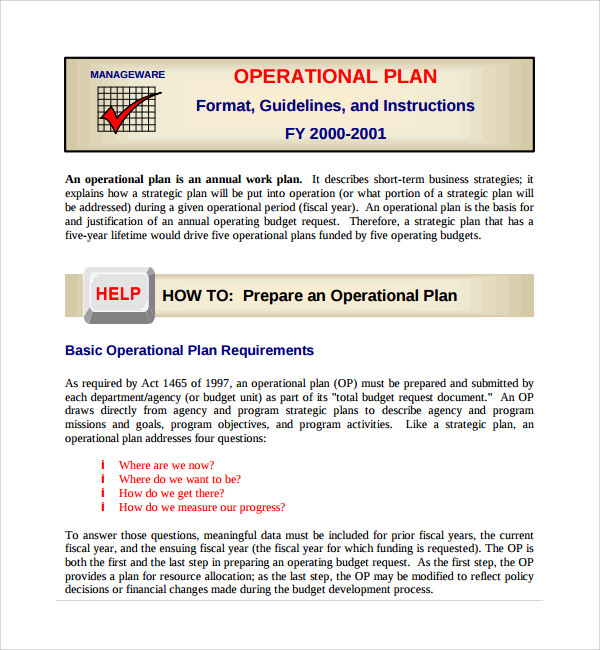 operational control business plan