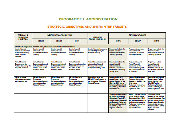 Operational Plan Template Template Business