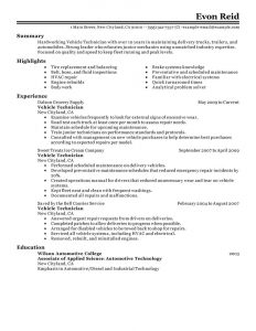 operations manager resume sample automotive technician transportation classisc