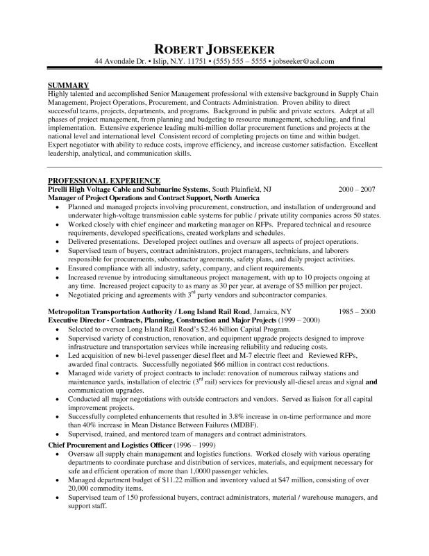 operations manager resume sample