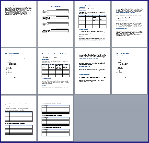 operations manual templates