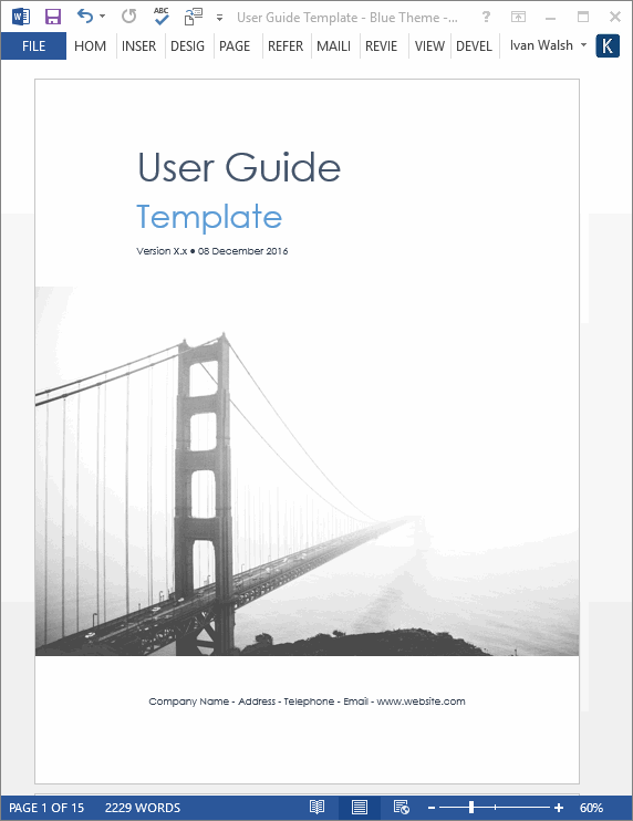 operations manual templates