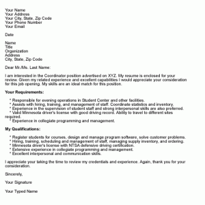 opt employment letter cover letter sample b