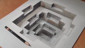 optical illusion drawings hole sandor vamos d optical illusions anamorphic drawings videos www designstack co