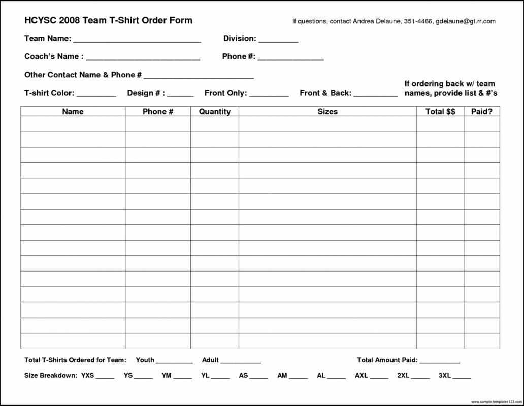 order form template excel