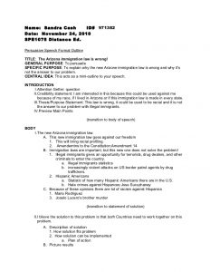 outline for a speech persuasive speech formal outline