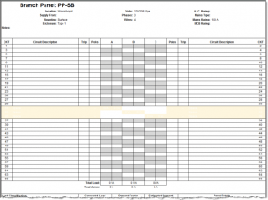 panel schedules template panel split bus