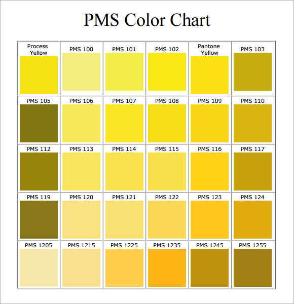 pantone color chart pdf