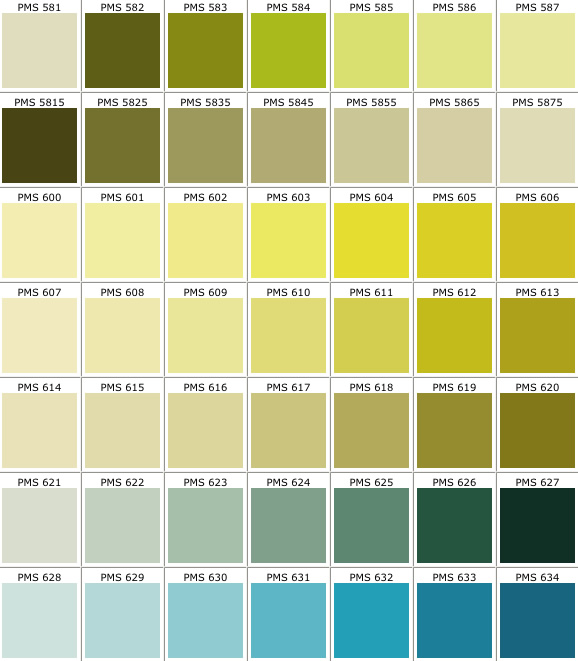 Pantone Color Chart Pdf Template Business