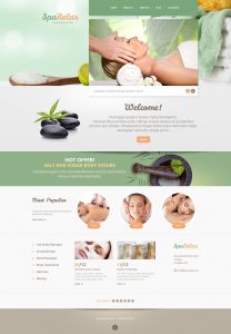 parallax website template spa salon wordpress theme original