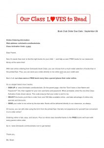 parent letter template scholastic letter