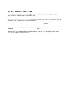 parental consent form template permission slip for retreat