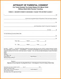 parental consent form travel consent form parental consent form for child travel l