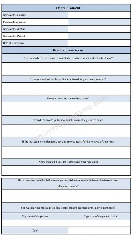 parents consent form