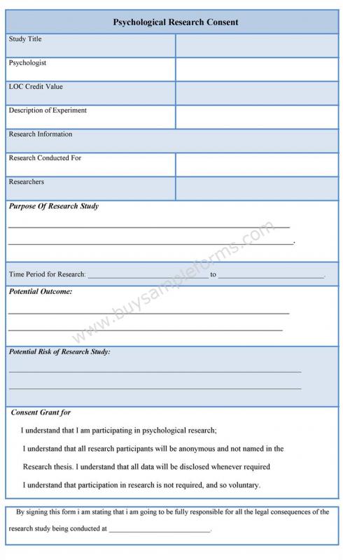 parents consent form