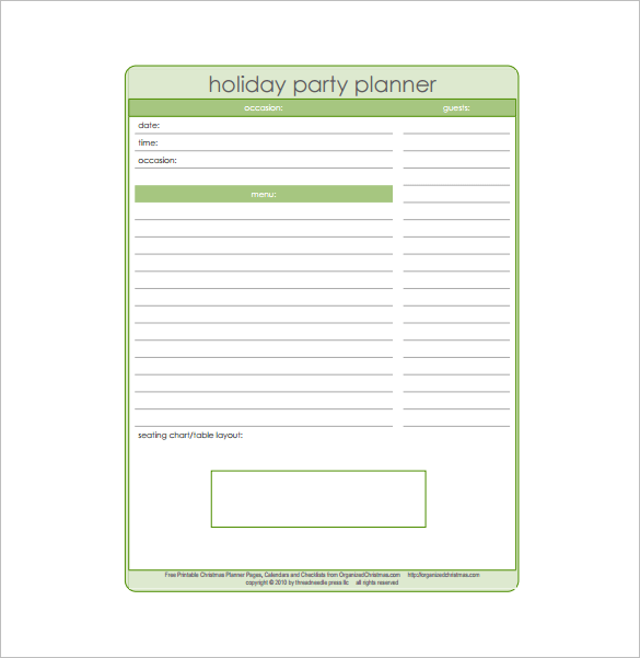 party planner template