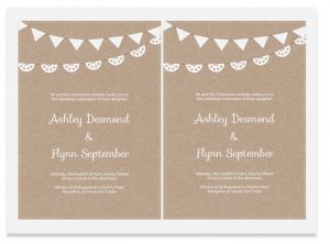 party planner templates free kraft paper printable wedding invitation