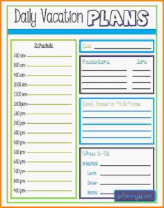 party planning template vacation itinerary template vacation schedule template