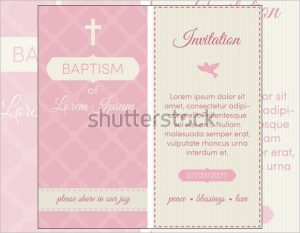 passport invitations templates baptism invitation template pink