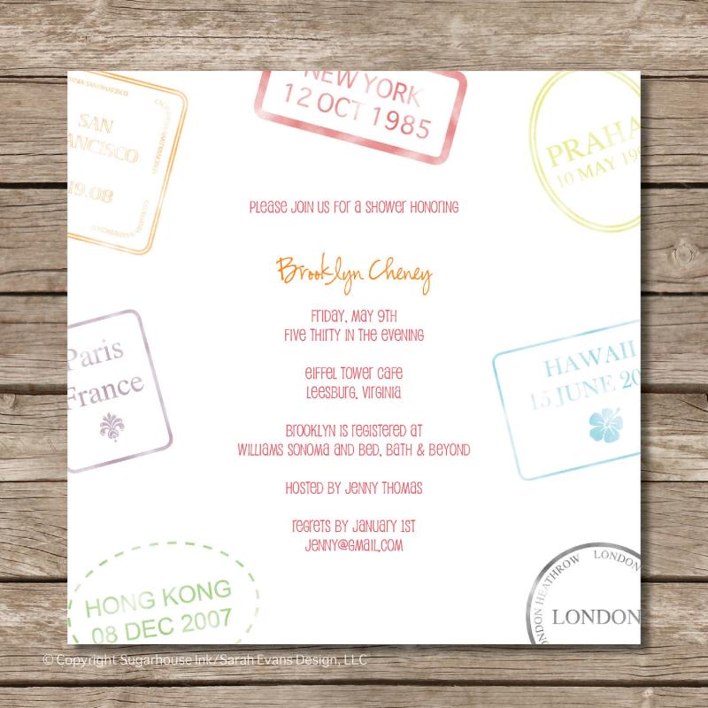 passport invitations templates