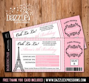 passport invitations templates parisbirthdayticketscopy