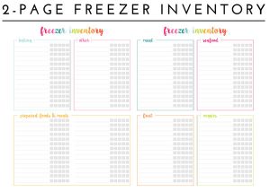 password template excel freezer organization