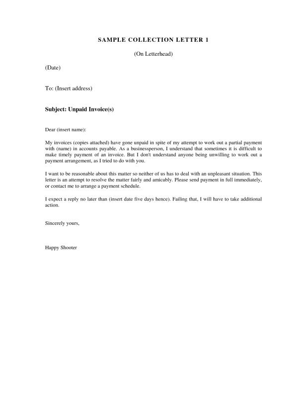 Past Due Invoice Letter Template Business