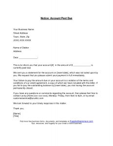 past due invoice letter past due letter template broadbandauthority letter for past due invoice