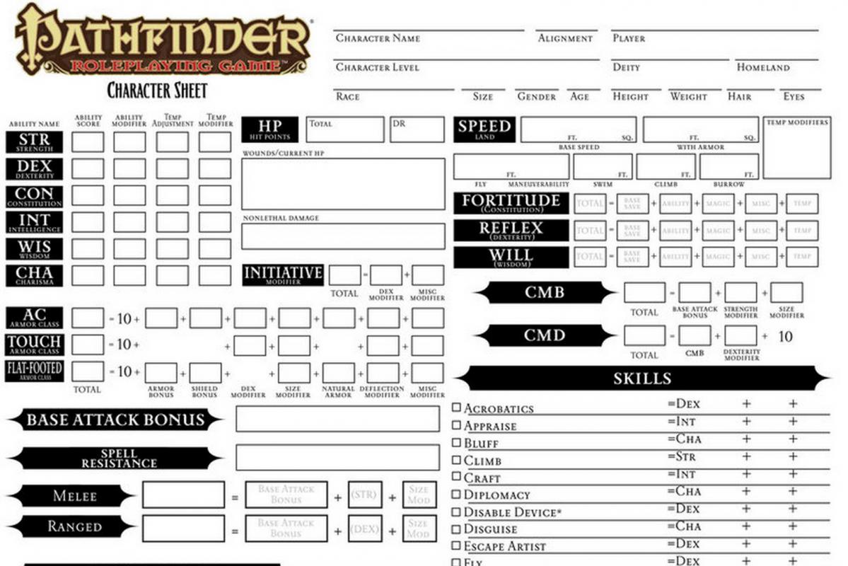 pathfinder online character sheet helper