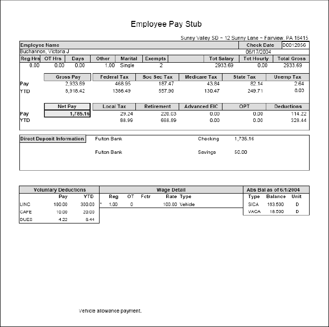 pay stub example