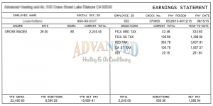 pay stub example pay stub with company logo