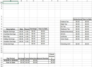 pay stub template excel ms excel paycheck stub template