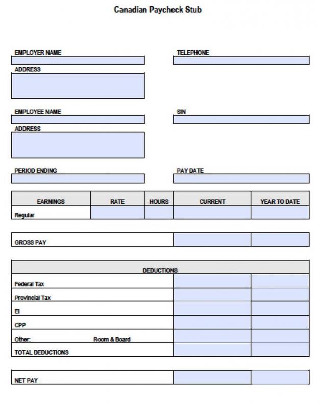 Pay Stub Template Excel Template Business