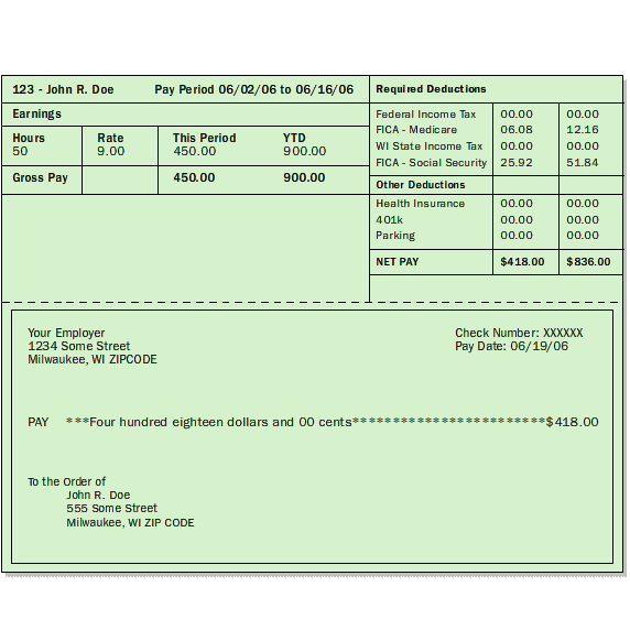 Pay Stub Template Word Document Template Business