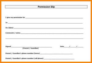 payment agreement form sample permission slips