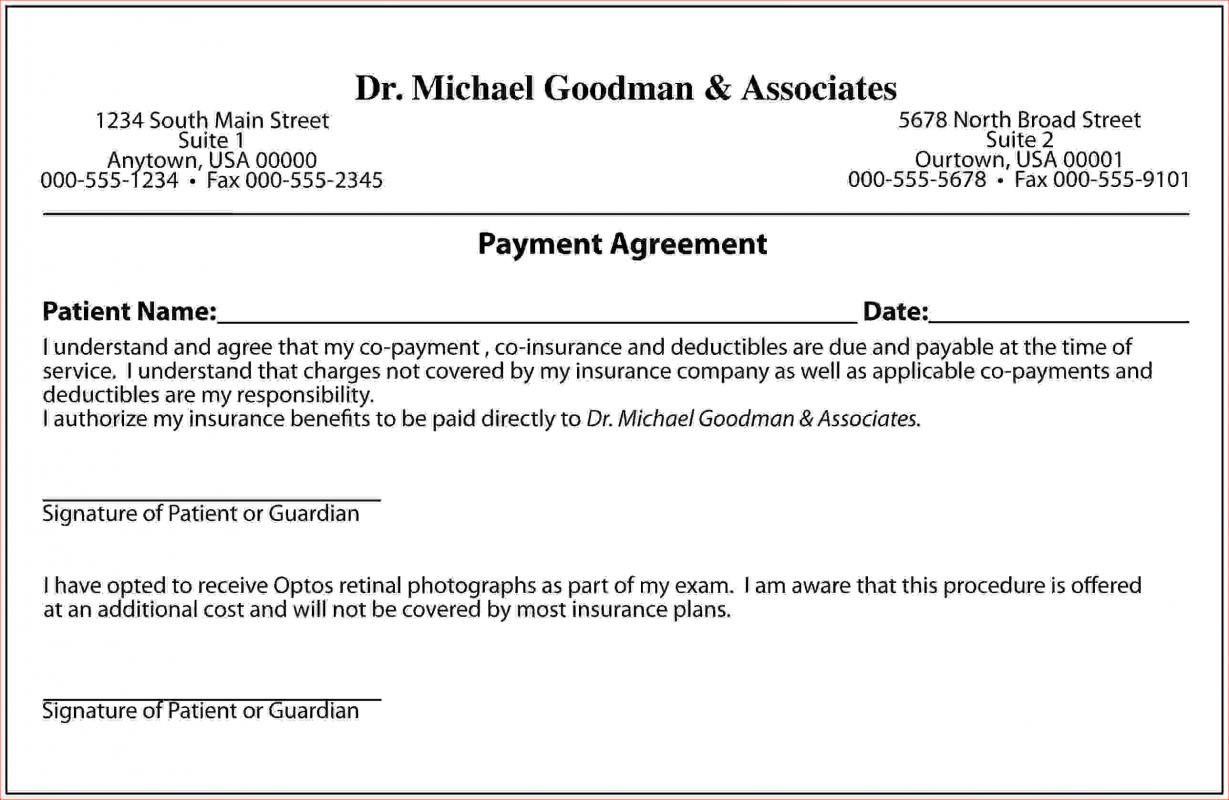 Payment Agreement Letter Between Two Parties Template Business