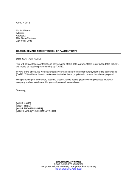 Payment Demand Letter | Template Business