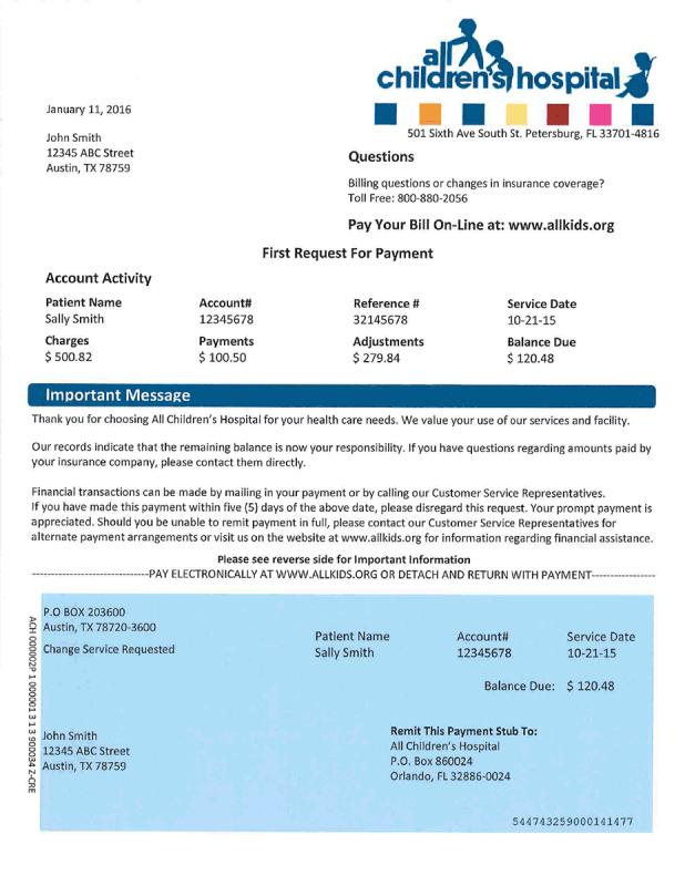 payment receipt sample