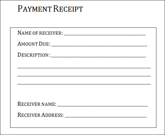 payment receipt template