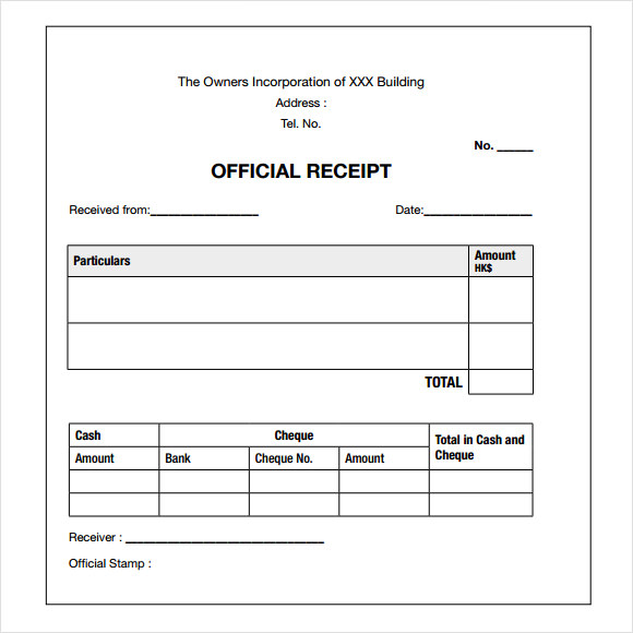 payment receipt template