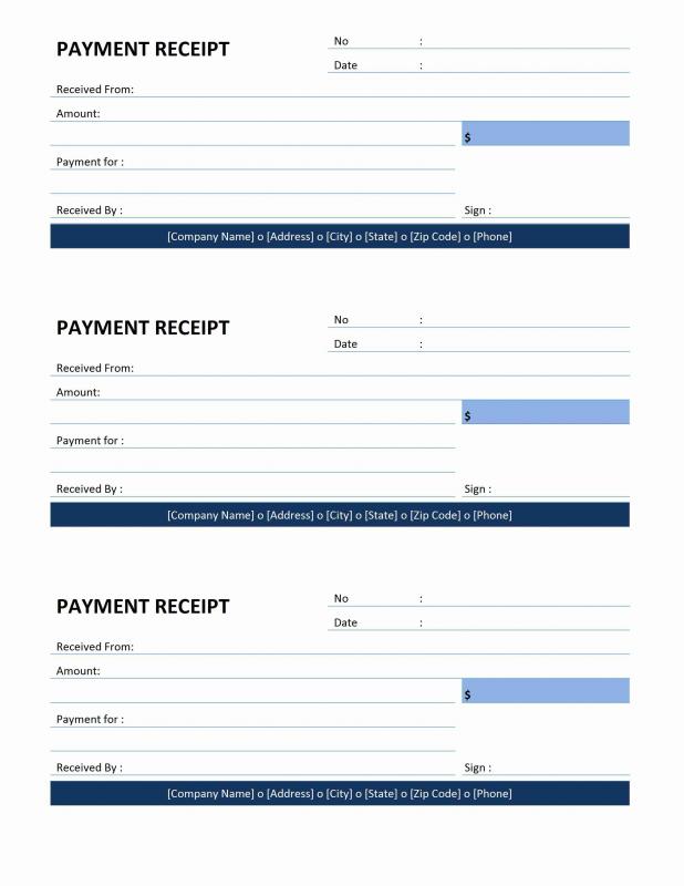 payment receipt template