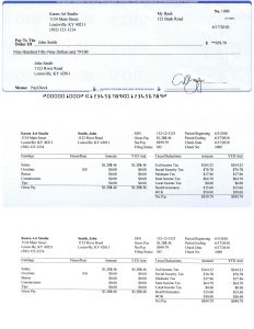 payroll check template payroll check top format