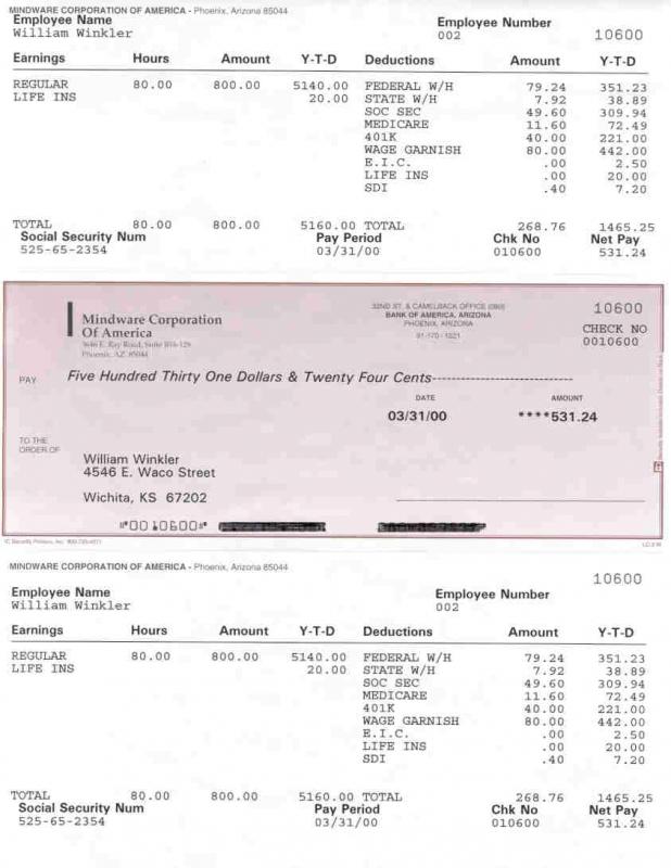 Payroll Check Template | Template Business