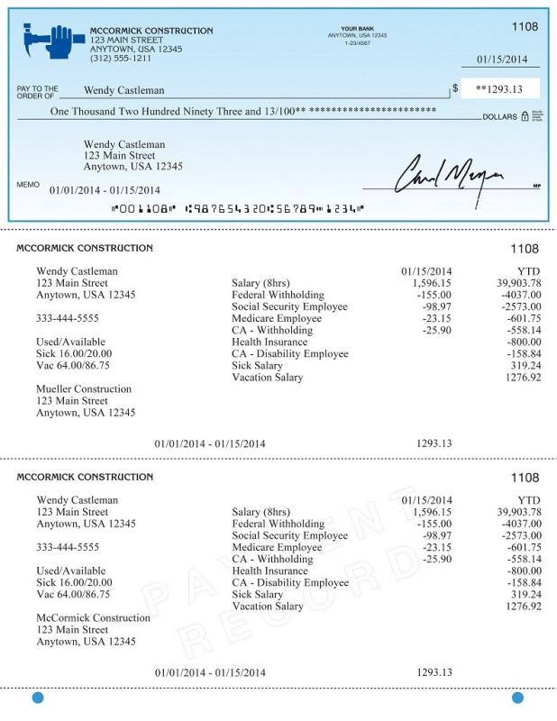 payroll checks template