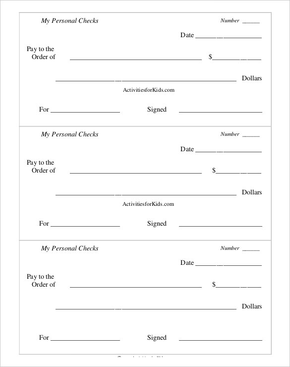 how to print on a personal check