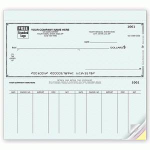 payroll checks template voucher window check