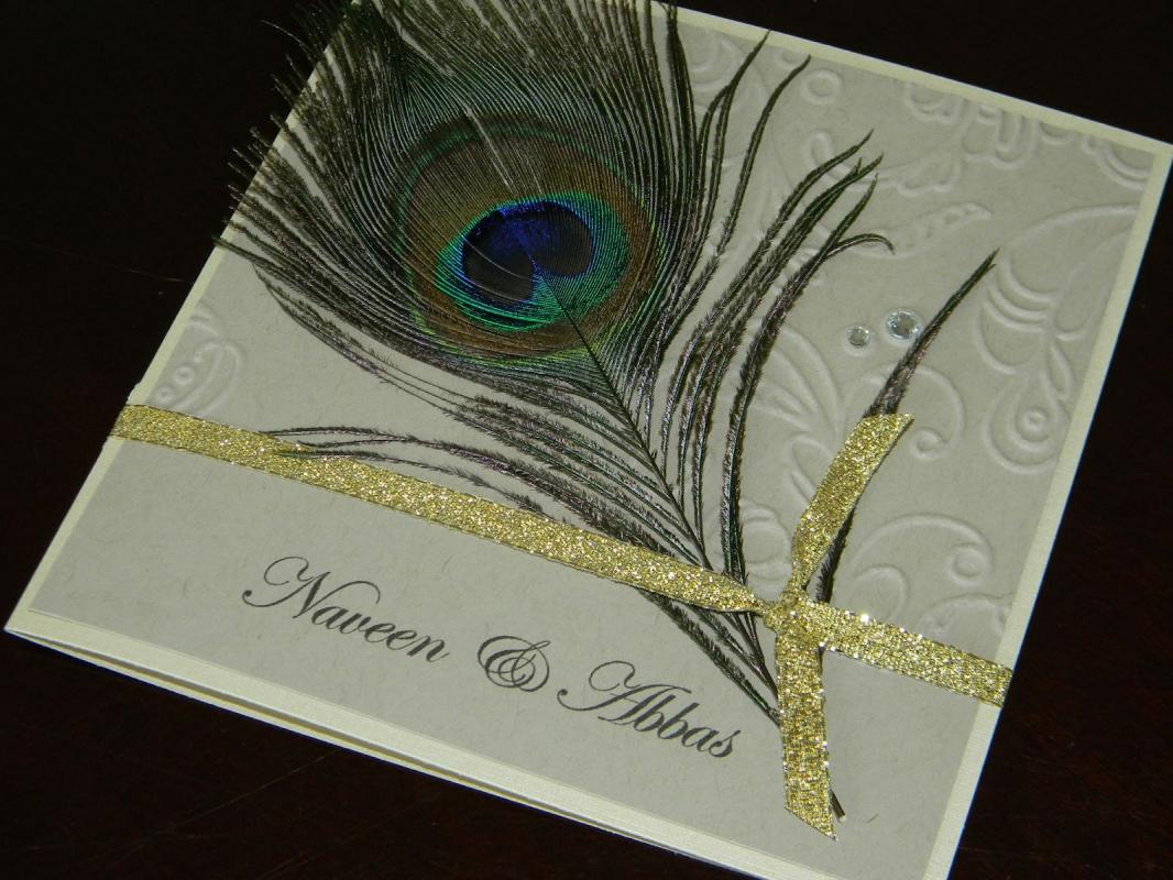 peacock wedding invitations