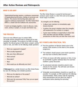 performance improvement plan sample after action review example pdf