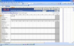 personal budget spreadsheet personal budget