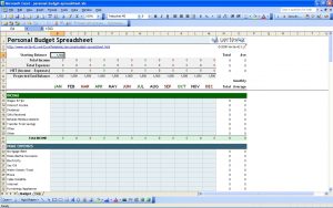 personal budget spreadsheet personal budget